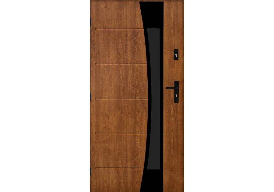 Zdjęcie: Drzwi zewnętrzne diuna złoty dąb 80l komplet PANTOR