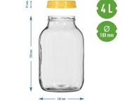 Zdjęcie: Słoik 4L z plastikową zakrętką BROWIN