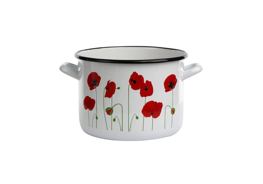 Zdjęcie: Garnek Maki prosty 20 cm - 4,8 L biały SILESIA