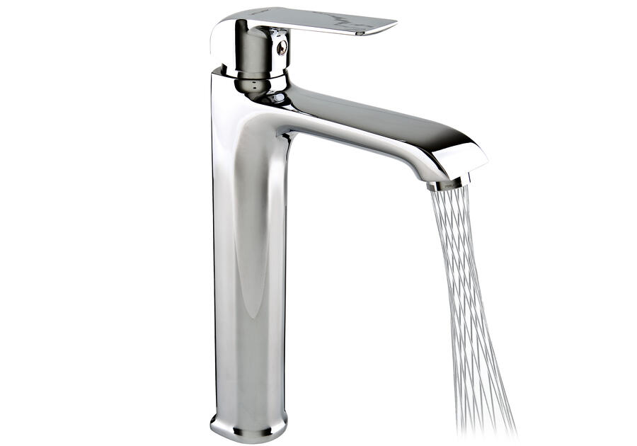 Zdjęcie: Bateria umywalkowa stojąca, nablatowa, wysoka, z perlatorem Aurora Mikado VALVEX