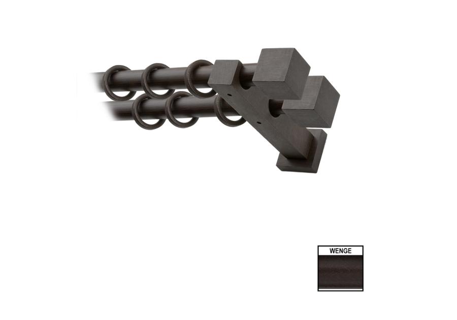 Zdjęcie: Karnisz podwójny Welski fi 28 mm - 160 cm wenge KARWEL