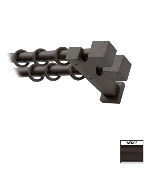 Zdjęcie: Karnisz podwójny Welski fi 28 mm - 160 cm wenge KARWEL