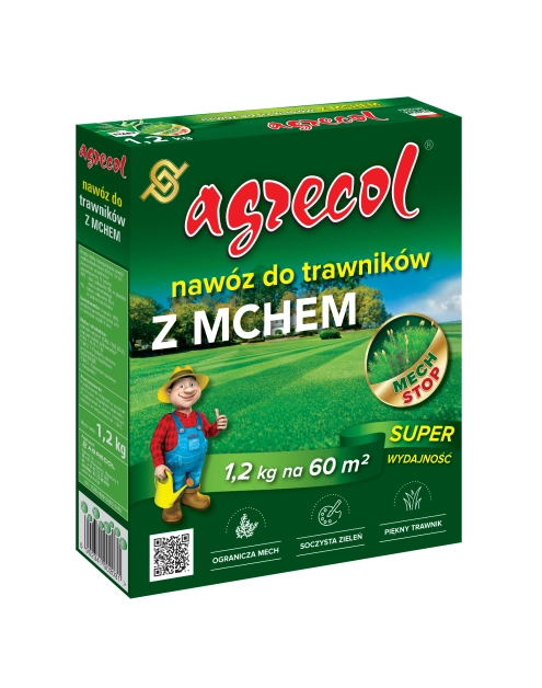 Zdjęcie: Nawóz do trawników na mech 1,2 kg AGRECOL