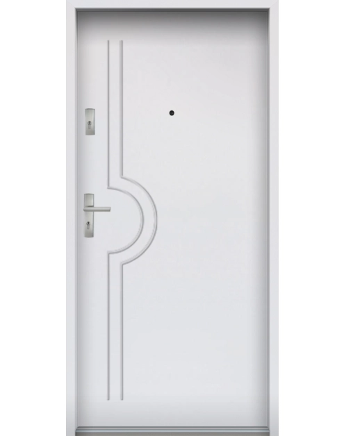 Zdjęcie: Drzwi wejściowe do mieszkań Bastion N-03 Biały 80 cm prawe ODP KR CENTER