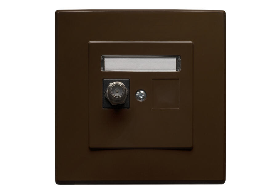 Zdjęcie: Gniazdo antenowe pojedyncze typu F Milano GPA-1L.BR brąz POLMARK