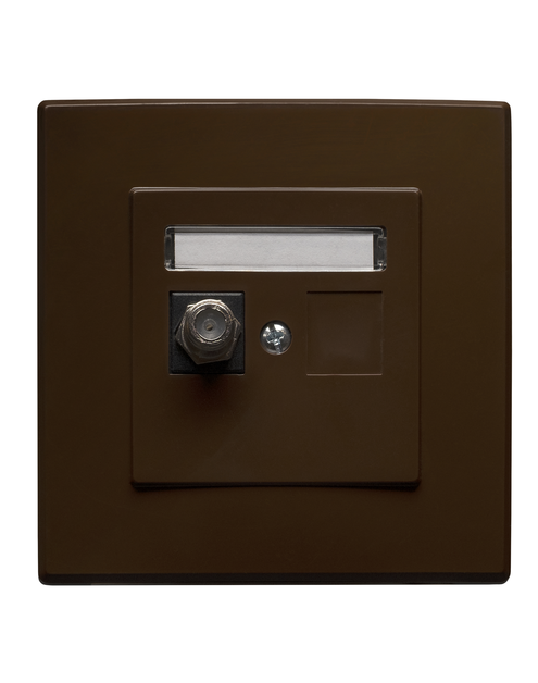 Zdjęcie: Gniazdo antenowe pojedyncze typu F Milano GPA-1L.BR brąz POLMARK