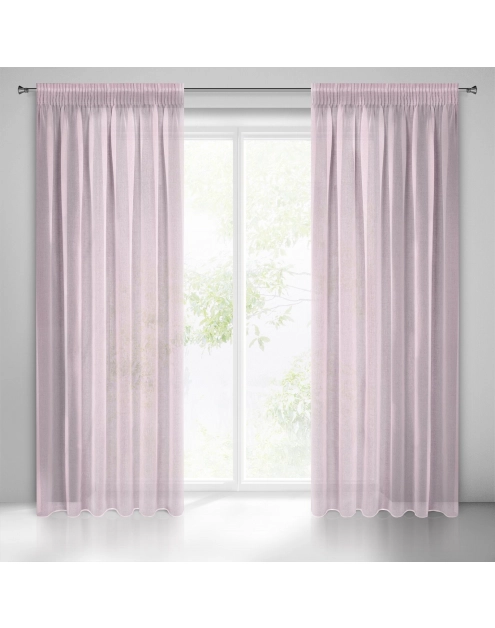 Zdjęcie: Firana gotowa Elpidia na taśmie 140x270 cm różowy EUROFIRANY