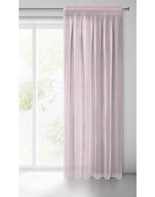 Zdjęcie: Firana gotowa Elpidia na taśmie 140x270 cm różowy EUROFIRANY