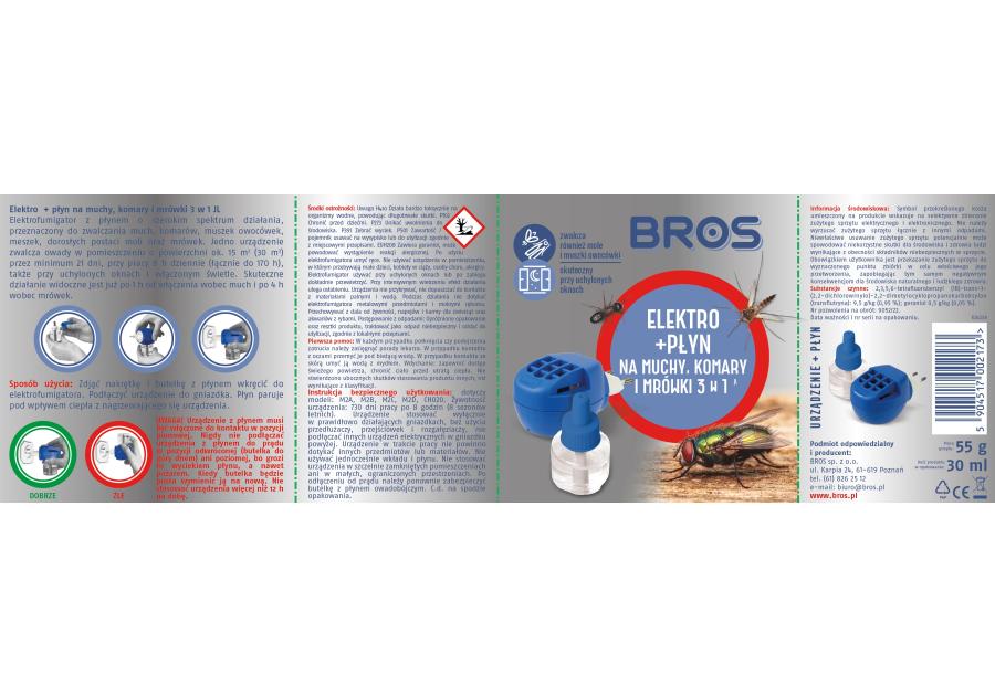 Zdjęcie: Płyn na muchy, komary i mrówki+elektro BROS