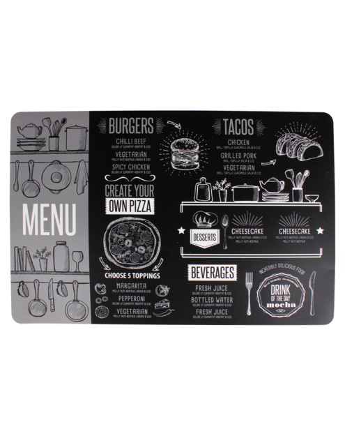 Zdjęcie: Podkładka stołowa Tacos  43,5x28,5 cm czarny UNIGLOB