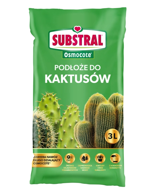 Zdjęcie: Gotowe podłoże Osmocote do Kaktusów 3 L SUBSTRAL