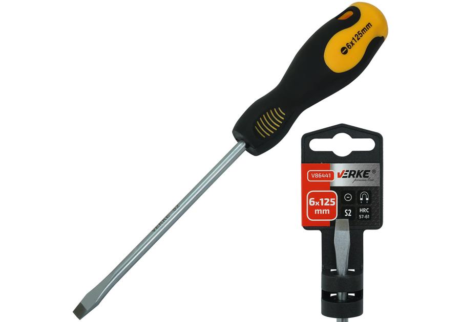 Zdjęcie: Wkrętak płaski 6x125 mm S2 VERKE PREMIUM