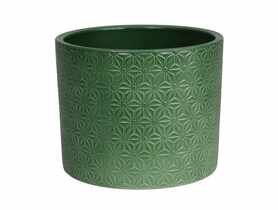 Osłonka doniczkowa Cylinder 415 - 13 cm zielony lazur CERMAX