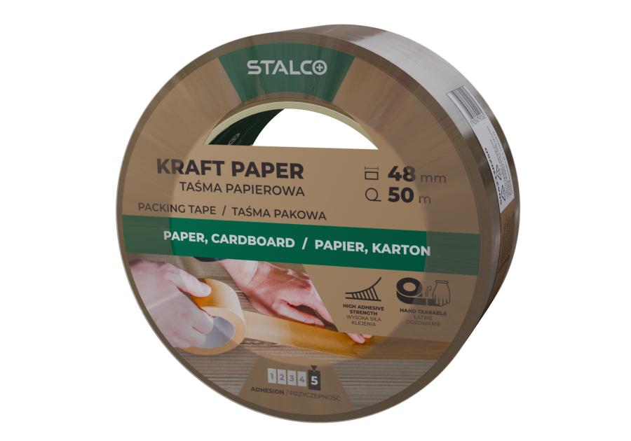 Zdjęcie: Taśma pakowa brązowa 48 mm x 60 m STALCO