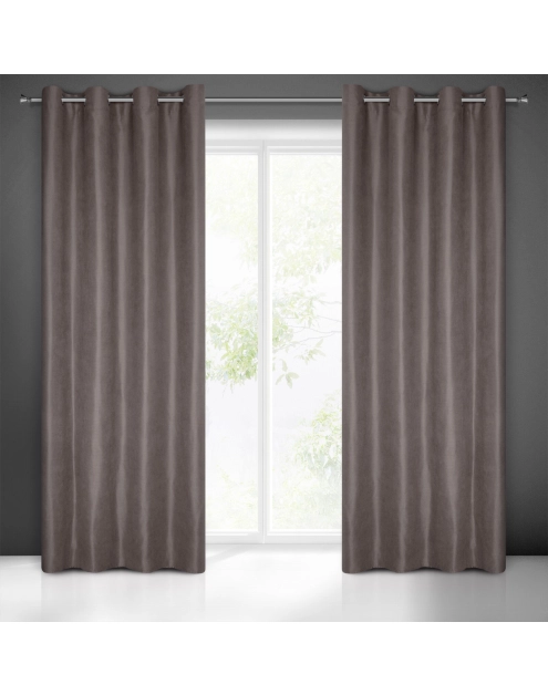 Zdjęcie: Zasłona gotowa Ada 140x250 cm grafitowy EUROFIRANY