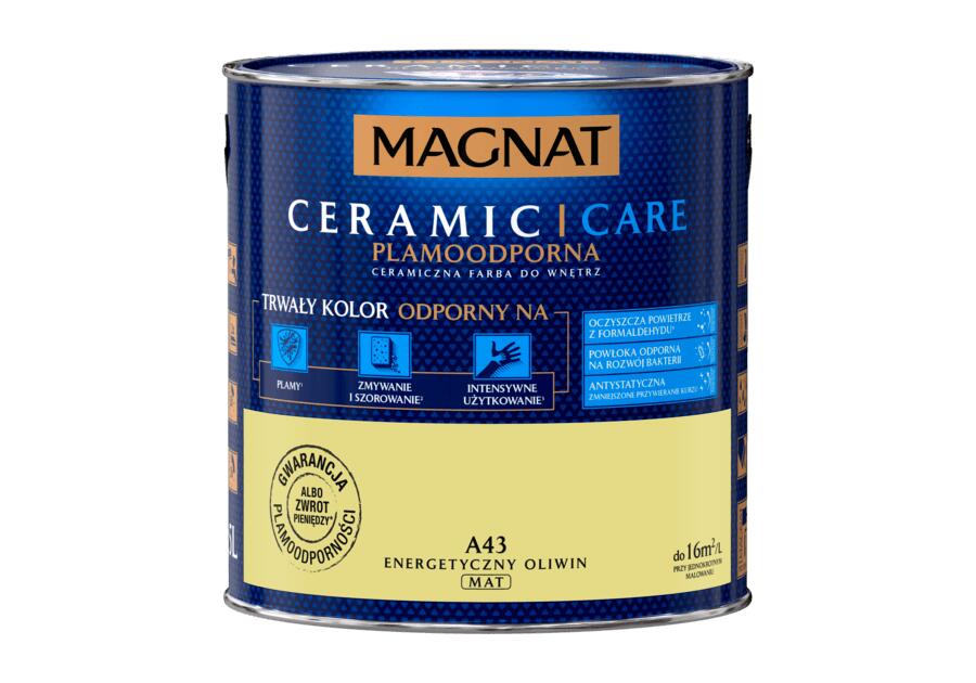 Zdjęcie: Farba do wnętrz Ceramic Care 2,5 L energiczny oliwin MAGNAT