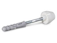 Zdjęcie: Mocowanie umywalkowe KPU biały kapturek wkręt 10x140 mm z łbem sześciokątnym 2 szt. RAWLPLUG