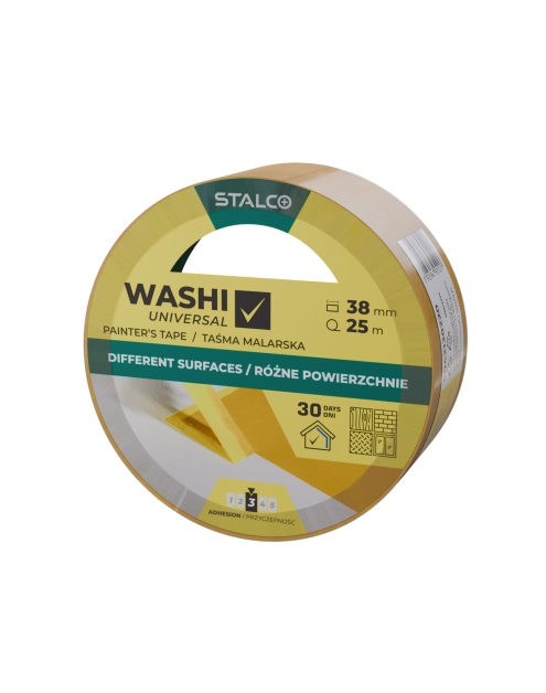 Zdjęcie: Taśma malarska Washi uniwersalna 38 mm x 25 m STALCO
