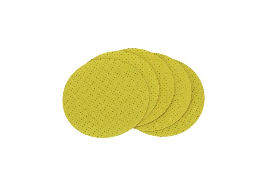 Zdjęcie: Krążek ścierny żółty perforowany 225 mm, G40, 5 sztuk STALCO