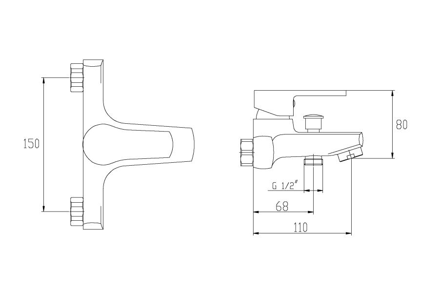 Zdjęcie: Bateria wannowa Verso chrom INVENA