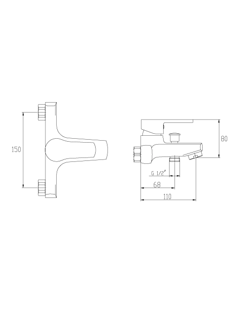 Zdjęcie: Bateria wannowa Verso chrom INVENA