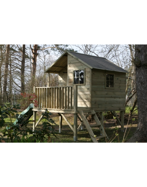 Zdjęcie: Drewniany domek dla dzieci  Jerzyk ze ślizgiem 4IQ
