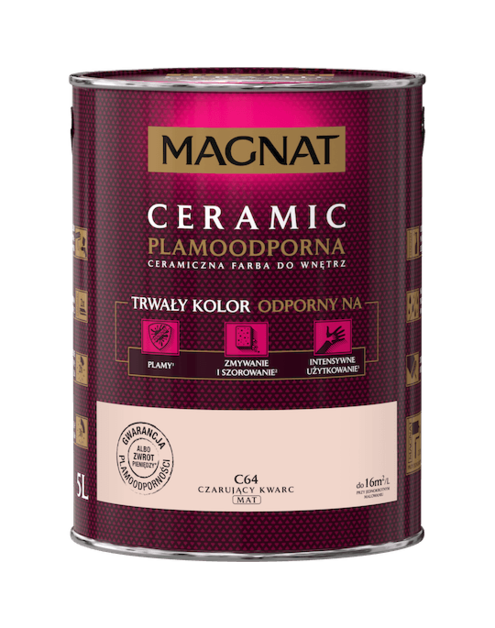 Zdjęcie: Farba ceramiczna 5 L czarujący kwarc MAGNAT CERAMIC