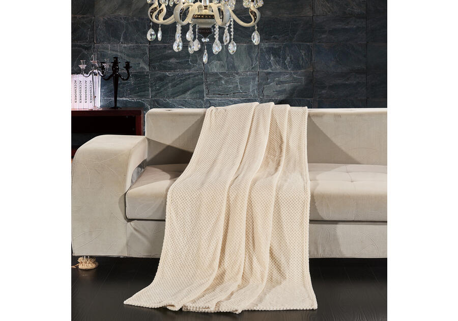 Zdjęcie: Koc Henry creamam 170x210 cm DECOKING