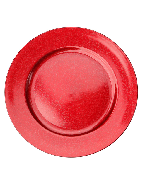 Zdjęcie: Podkładka pod talerz z brokatem 33 cm czerwona ALTOMDESIGN
