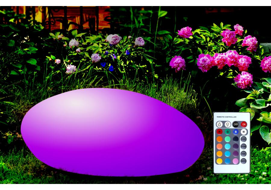 Zdjęcie: Lampa solarna Stone RGB 40 cm z pilotem POLUX