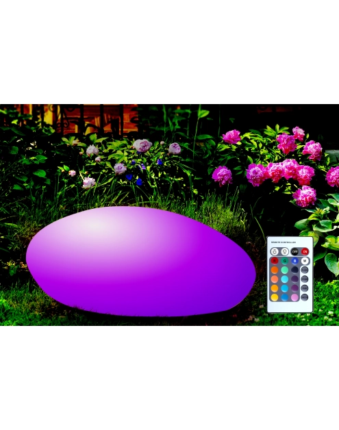 Zdjęcie: Lampa solarna Stone RGB 40 cm z pilotem POLUX