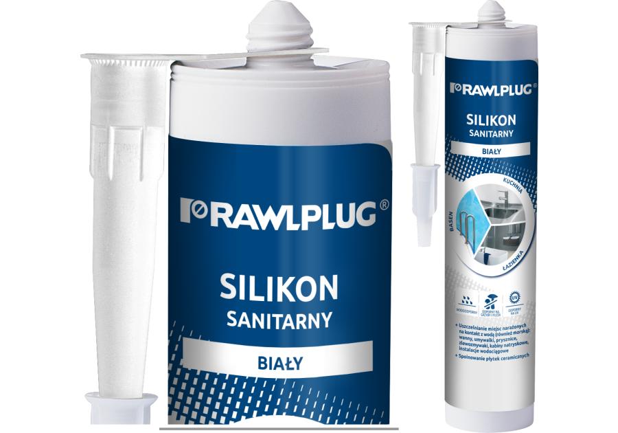 Zdjęcie: Silikon sanitarny biały 300 ml RAWLPLUG