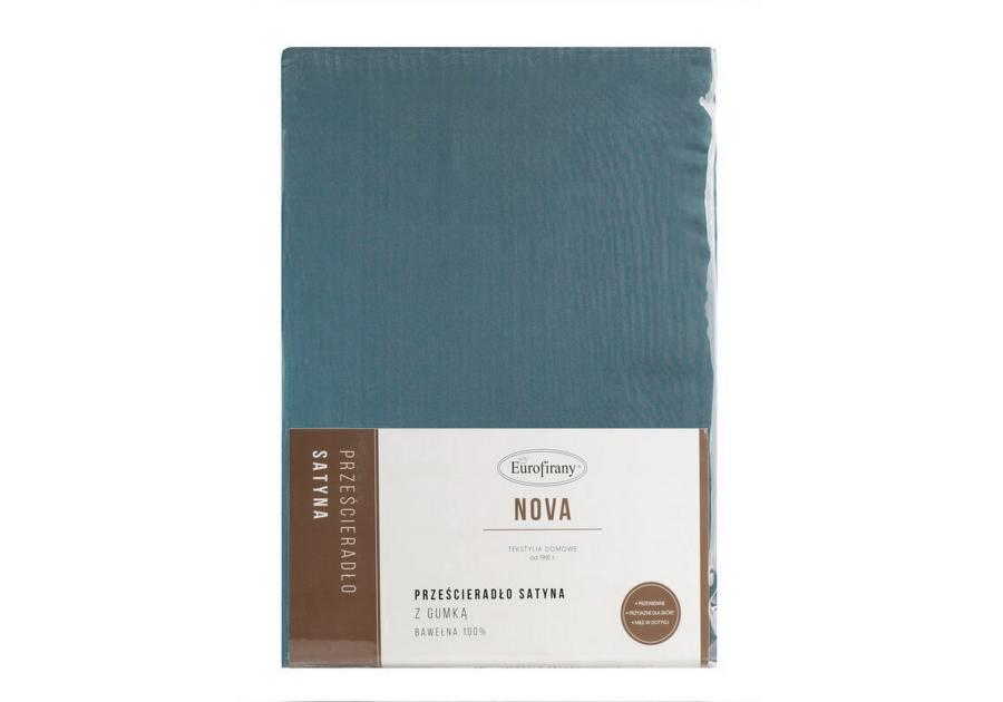 Zdjęcie: Prześcieradło z gumką Nova 140x200 cm + 30 cm niebieskie EUROFIRANY