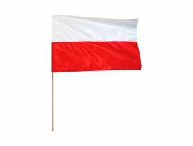 Flaga narodowa Polski 112x70 cm w kpl z drzewcem METRO