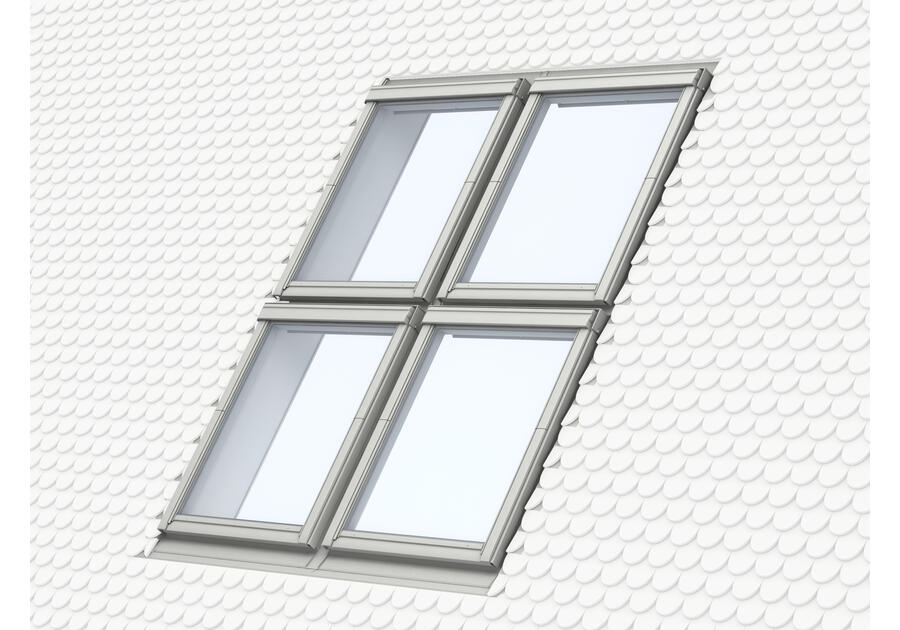 Zdjęcie: Kołnierz kombi EKB 0021E płaski dwa okna obok siebie, 78x98 cm VELUX