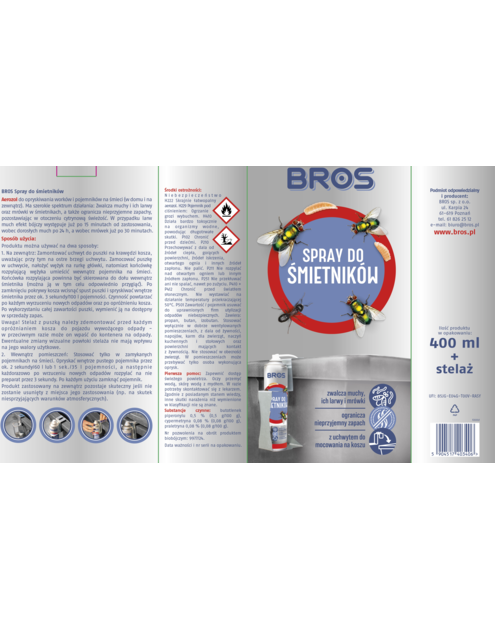 Zdjęcie: Spray do śmietników 400 ml BROS