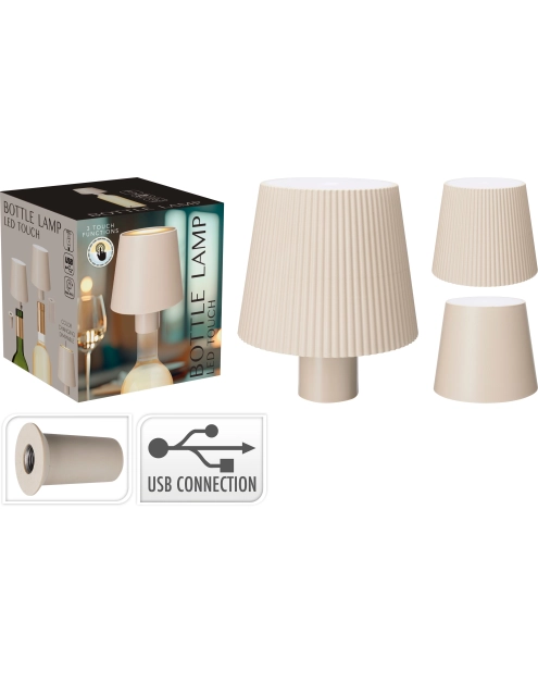 Zdjęcie: Lampka led na butelkę kremowa KOOPMAN