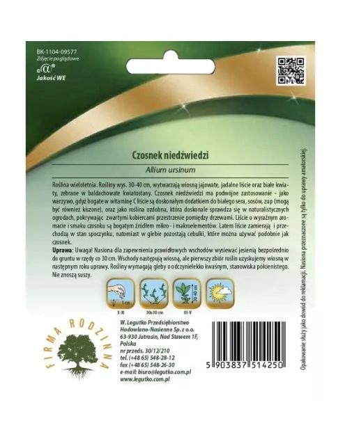 Zdjęcie: Czosnek niedźwiedzi 0,5 g W.LEGUTKO