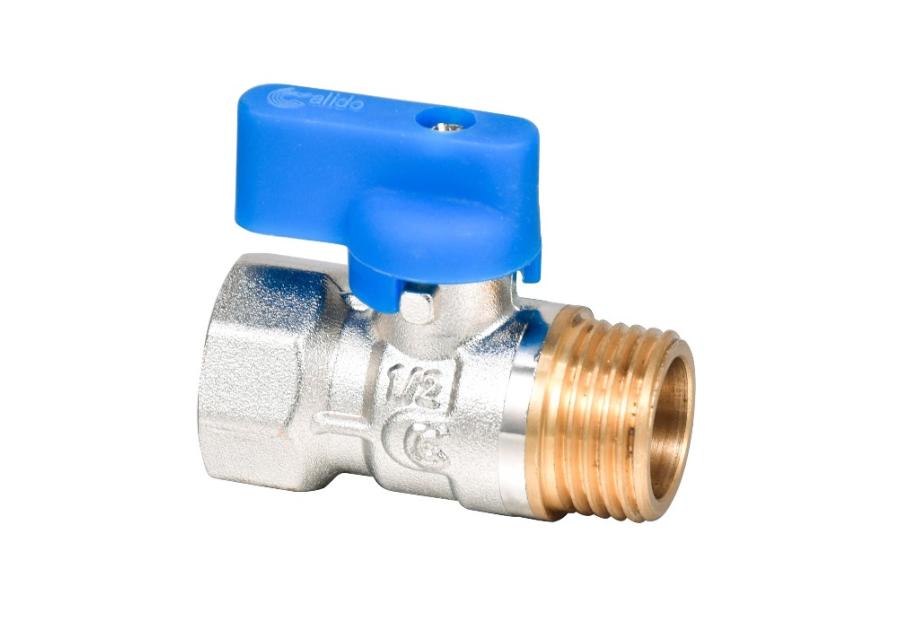 Zdjęcie: Zawór kulowy mini 1/2"WZ niebieski CALIDO