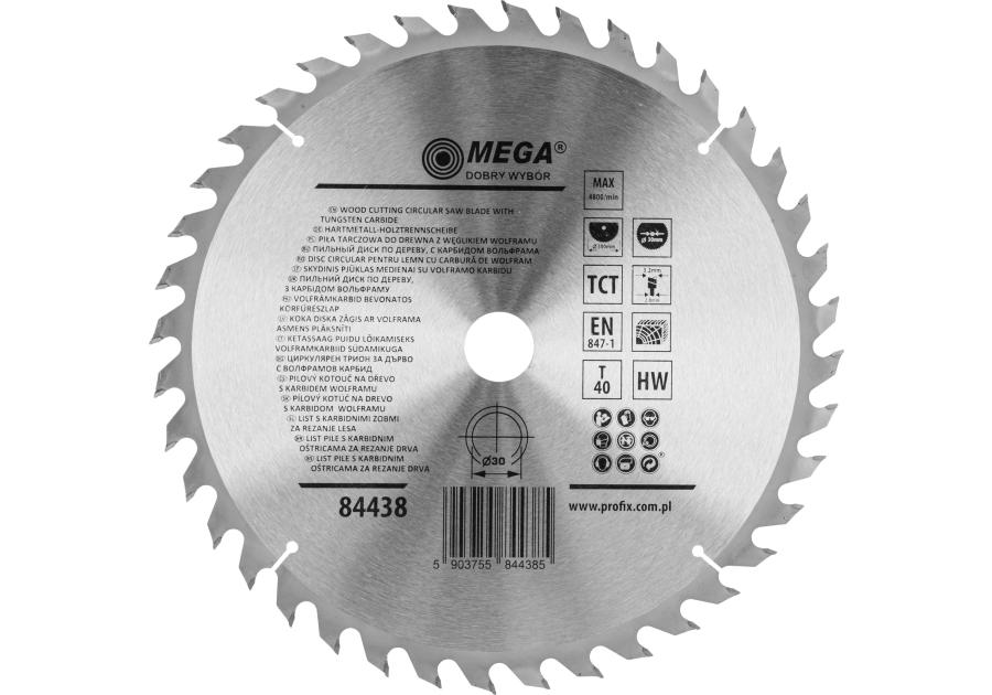 Zdjęcie: Piła tarczowa do drewna 300 40T 30 mm MEGA