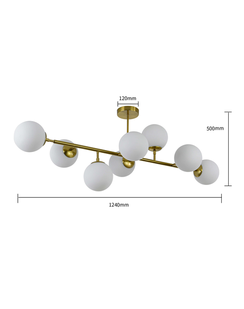 Zdjęcie: Lampa wisząca Dorado 8 złota LIGHT PRESTIGE