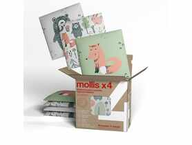 Panele tapicerowane kwadratowe Mollis Print 30x30 las - 4 sztuki STEGU