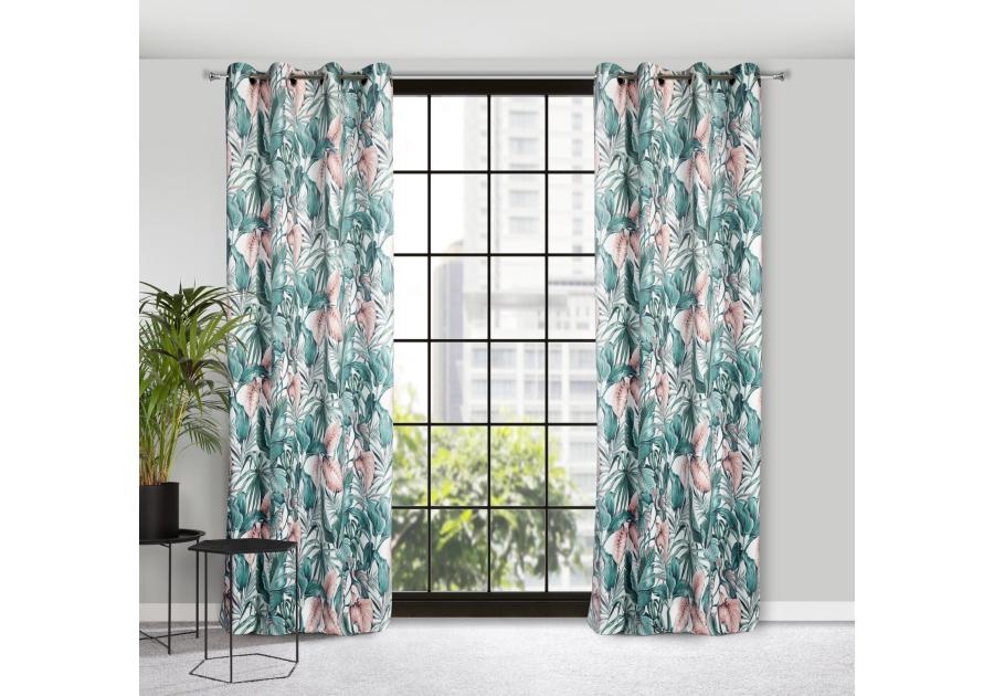 Zdjęcie: Zasłona gotowa Madera 140 x 250 cm zielony EUROFIRANY