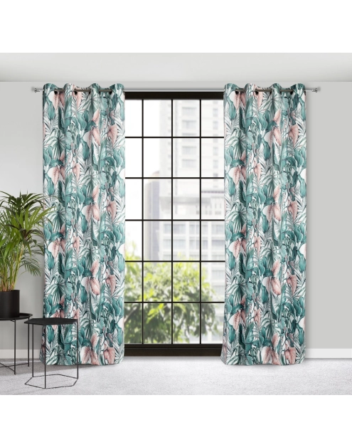 Zdjęcie: Zasłona gotowa Madera 140 x 250 cm zielony EUROFIRANY