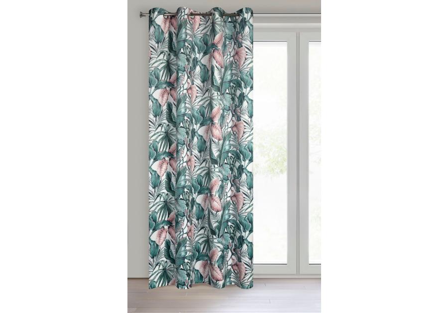 Zdjęcie: Zasłona gotowa Madera 140 x 250 cm zielony EUROFIRANY