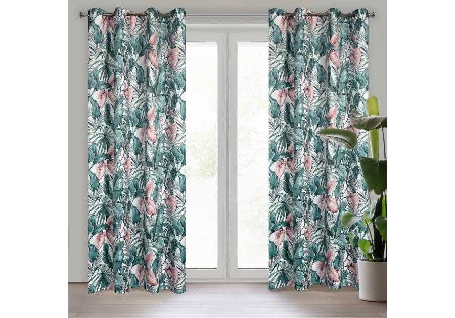 Zdjęcie: Zasłona gotowa Madera 140 x 250 cm zielony EUROFIRANY