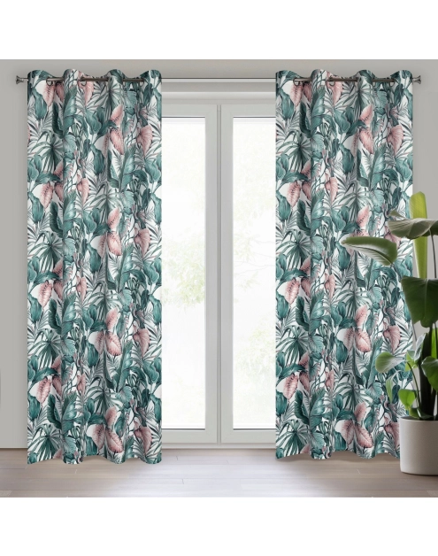 Zdjęcie: Zasłona gotowa Madera 140 x 250 cm zielony EUROFIRANY