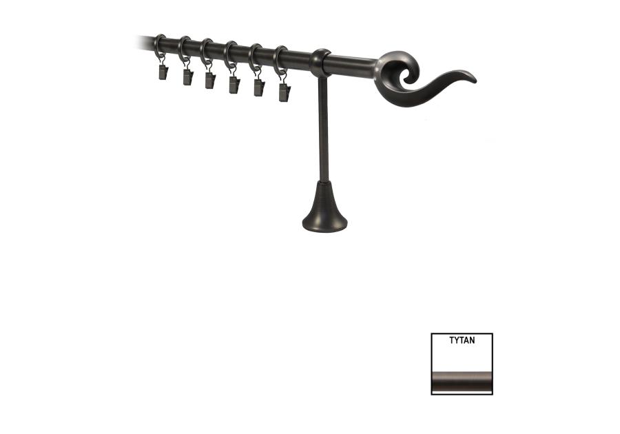 Zdjęcie: Karnisz pojedynczy Victoria fi 19 mm - 480 cm tytan fuego KARWEL