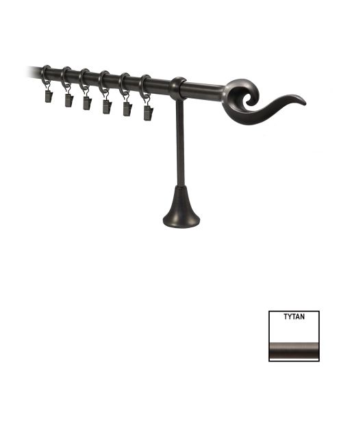 Zdjęcie: Karnisz pojedynczy Victoria fi 19 mm - 480 cm tytan fuego KARWEL