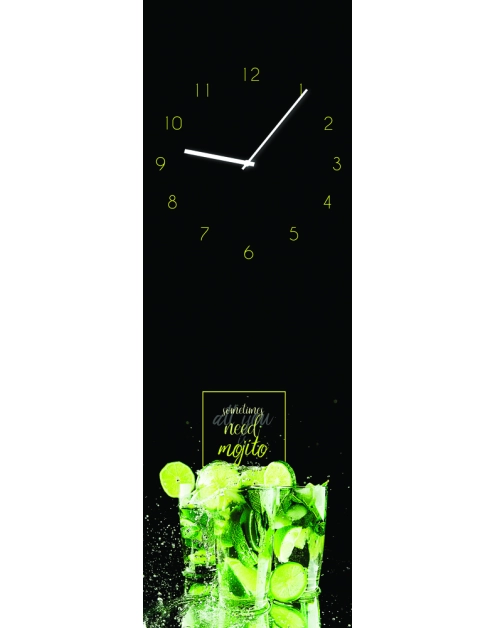 Zdjęcie: Zegar Glassclock 20x60 cm Gc033 Mojito STYLER